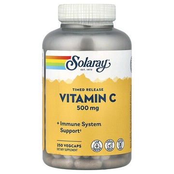 Solaray, 緩釋維生素 C，250 粒素食膠囊