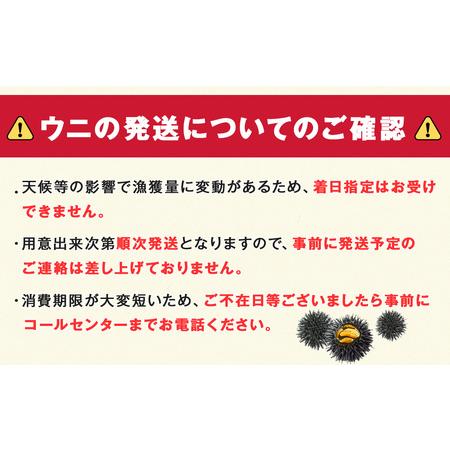 ふるさと納税 ★直送 「利尻島産 塩水ムラサキウニ1パック」7月発送 北海道利尻富士町