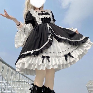 原創白夜極光op洛麗塔lolita洋裝少女連衣裙袖子可拆卸可愛女兒童