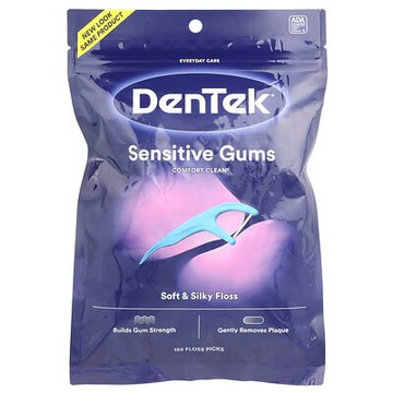 DenTek, 舒適清潔牙線棒，敏感牙齦，漱口水味，全50 支