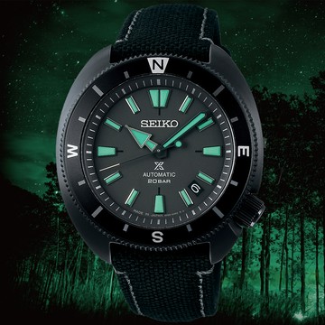 SEIKO精工 PROSPEX系列 限量黑潮 夜視機械腕錶 42.4mm (4R35-05H0C/SRPH99K1)