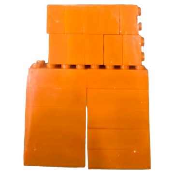 LIGHT STAX 亮亮積木 小顆粒補充包 4 x 2 10顆 + 2 x 2 10顆  1套  橘色