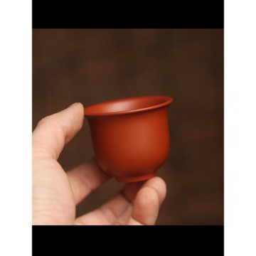 義記朱泥主人杯章林浩出品單杯可養包漿原礦潮州厚實單人茶杯茶