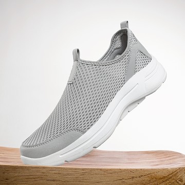 現免運✨男鞋網面透氣單網輕便軟底開車鞋 男大碼一腳蹬鏤空運動鞋 防滑健步休閒百搭平底舒適輕便跑鞋