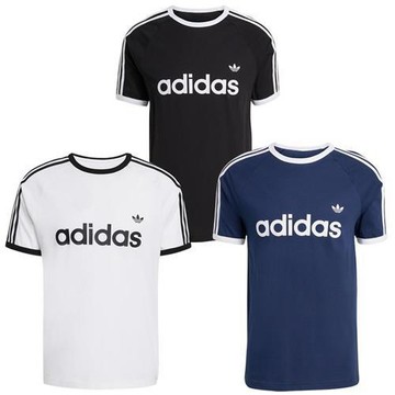 Adidas 短袖上衣 男裝 三條線 純棉 黑/白/藍/紅【運動世界】KF0417/KF0418/KF0419/KF0416