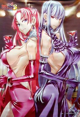 [單品]單元韋裏亞&朱麗安娜女王描繪B2掛畫「PSP軟件戰場女武神3WonderGOO限定SET」捆綁特典