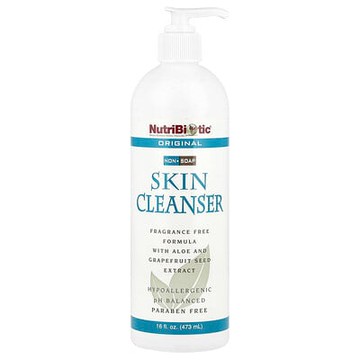 NutriBiotic, 潔膚液，無皂，原味，無香，16 液量盎司（473 毫升）