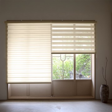 韓國拉繩式半透光調光簾 135x185cm 米