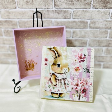 【手工製作】兔子款居家收納木盒