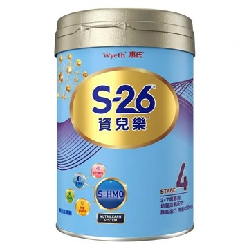 Wyeth 惠氏 S-26 資兒樂幼童成長配方奶粉 再升級版 4號 3~7歲  850g  1罐
