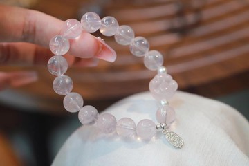天然粉晶貓爪手鏈 粉晶手鏈 療愈心輪 少女心炸裂的護石 七夕禮物