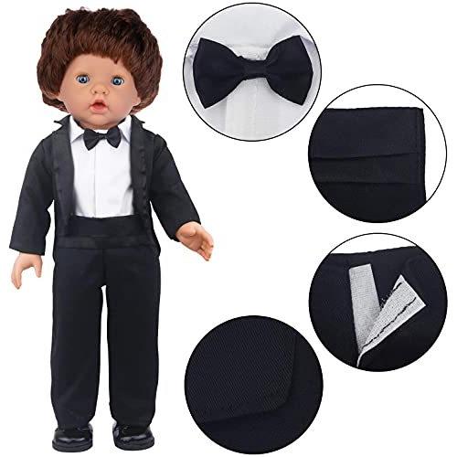 ZITA ELEMENT American 18 Inch Boy Doll Clothes Suit Set and Shoes