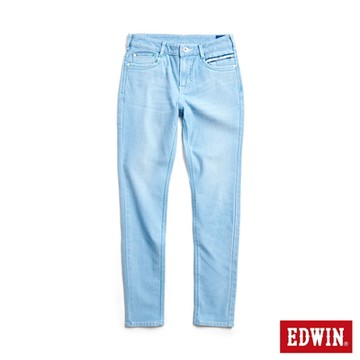 EDWIN 女裝 迦績 EJ2冰河玉錐形長褲-漂淺藍