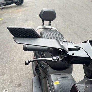 🚀摩托車電動車改裝新款可摺疊後視鏡鋁合金通用防眩目定風翼反光鏡