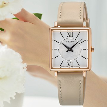 SEIKO 精工 CS系列 優雅方形腕錶 禮物 推薦 4N30-00N0W / SWR114P1