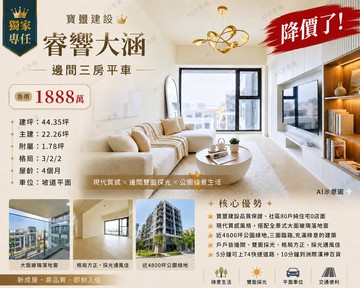 獨家專任寶璽建設睿嚮大涵｜邊間三房平車❗｜台中市潭子區弘福街