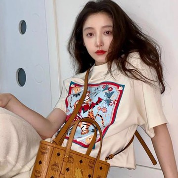 高級感小老虎印花短袖t恤女2025年夏季新款韓版設計感小眾潮T上衣