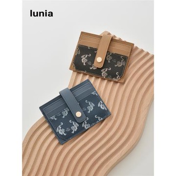 lunia中國風老虎滿印花薄卡包駕駛證卡夾錢包一體素皮ins生日禮物