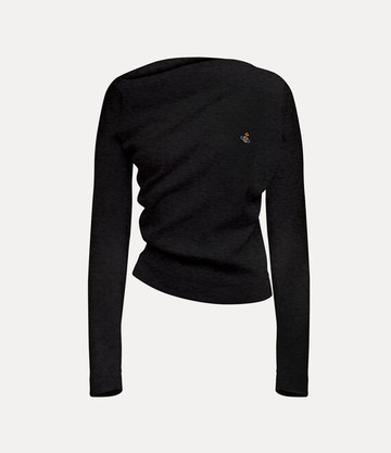 Vivienne Westwood Long Sleeve Hebo Top Rib Jersey Black S Unisex