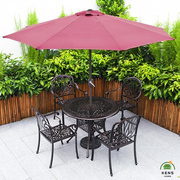 免運/附發票 戶外桌椅 戶外桌椅鑄鋁陽臺庭院休閑三五件套露天室外鐵藝防水防曬桌椅組合工廠現貨直銷 售後保障 店長新品推薦 5k12