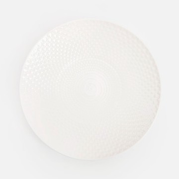 克萊歐陶瓷平盤25.8cm 鑽紋白