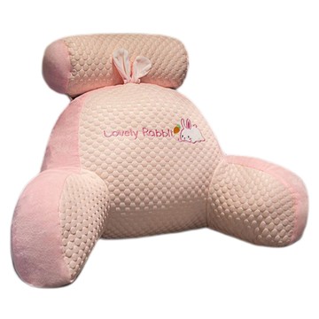 Mass 豆豆絨護腰枕  60 x 45 x 20cm  粉兔