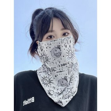 日本喵谷防曬面罩全臉防紫外線男女夏季脖子防曬冰絲騎行面紗戶外