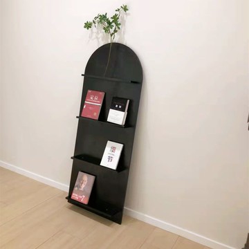 雜誌置物架 北歐ins極簡網紅書架拱形雜志落地架多層展示陳列收納置物架定制-快速出貨