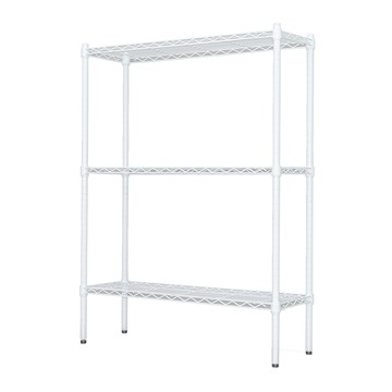 【dayneeds】輕型90x30x120公分三層烤漆波浪架白色