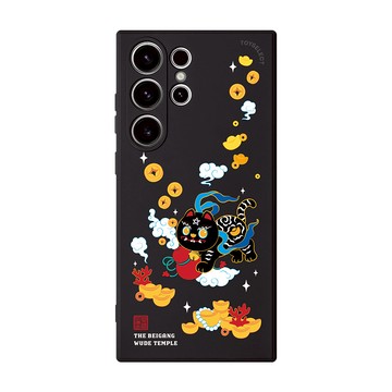 【品牌聯名】北港武德宮招財進虎純色矽膠SAMSUNG手機殼