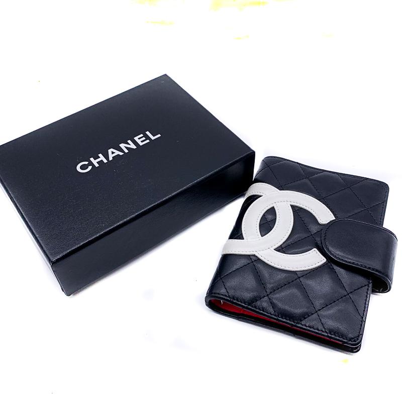 シャネル CHANEL ココマーク カンボン 手帳カバー A26727 ブラック