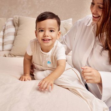 Love To Dream 第三階段 (6個月-18個月) 防踢連身睡袋 輕薄款 雲朵灰