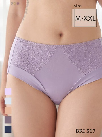 BRI317 舒潤V牛奶絲包覆內褲單件 5色