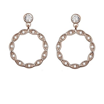 菱形鑲鑽耳環|鋯石I耳針(共兩色)