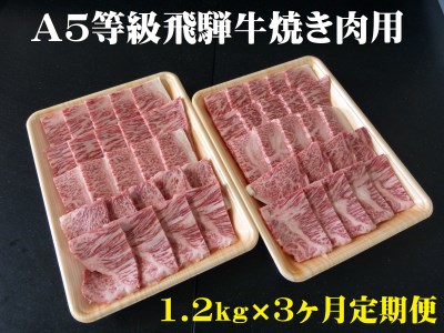 Ａ5等級飛騨牛焼き肉用1.2ｋｇ　ロース又は肩ロース肉