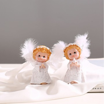 網紅房間布置辦公桌面小擺件創意女生天使超可愛的小飾品裝飾少女