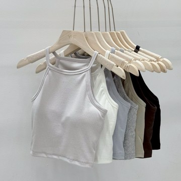 【太妮絲YA32】 現貨 YIFAN家 挖肩胸墊背心 掛脖 繞脖 小可愛 細肩帶 背心 胸墊背心 可拆式 韓國 超好穿