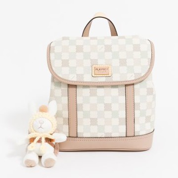 PLAYBOY - 後背包  Wool & Whimsy系列 - 卡其色