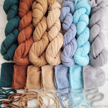 新生兒蓬鬆針織裹巾，嬰兒針織包巾