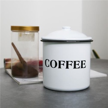 印象搪瓷 琺瑯 復古懷舊廚房搪瓷收納罐罐調料罐 加厚儲物罐