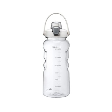 THERMOcafe 可提式彈蓋直飲隨手瓶2200ml-清新白(TCTB-2200-WH)(運動水壺/大容量水壺)