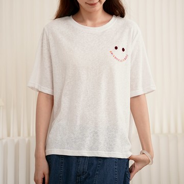 字母刺綉純色上衣101281C