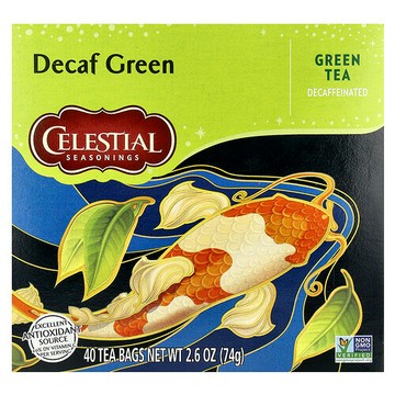 Celestial Seasonings, 綠茶，脫因，40 茶包，2.6 盎司（74 克）