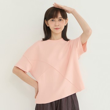 a la sha Polala織標密拷剪接設計上衣