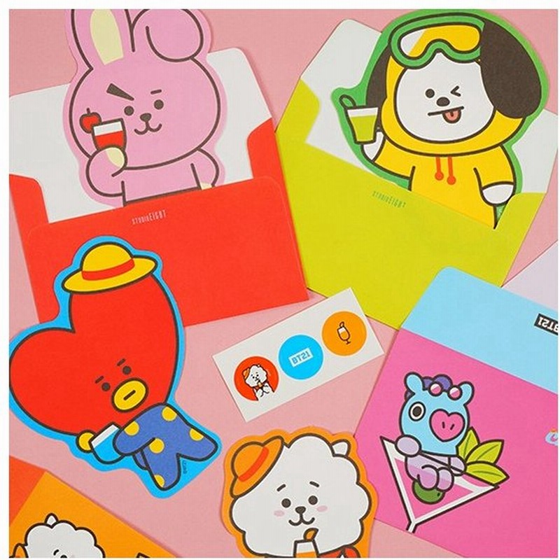 韓国文具 Bt21 キャラクター形便箋 レターセット 文房具 手紙 メッセージ かわいい 防弾少年団 公式 通販 Lineポイント最大0 5 Get Lineショッピング