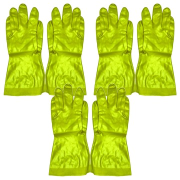 敏感肌膚清潔手套 薄手 抗菌加工 天然橡膠製  M  綠色  3雙