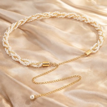 限量特價加購▶珍珠金鍊交織氣質腰鍊【MON'S 流行服飾】