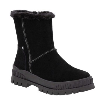 R-EVOLUTION BLACK CASUAL CLOSED LADIES MID HEIGHT BOOTS 黑色女款鞋子