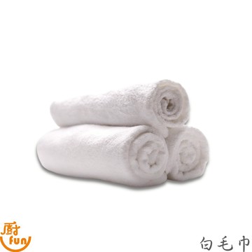 白毛巾 純棉毛巾 小方巾 白長毛巾 台灣製 鐵板燒毛巾 白抹布 餐飲白毛巾 擦拭布