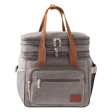 牛津布保溫保冷箱袋 便攜型加厚 尺寸28x23x30cm  灰色  18L